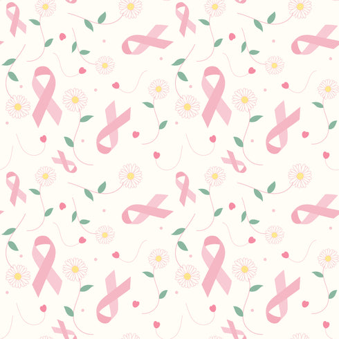 2530 - Pink Ribbons with Flowers